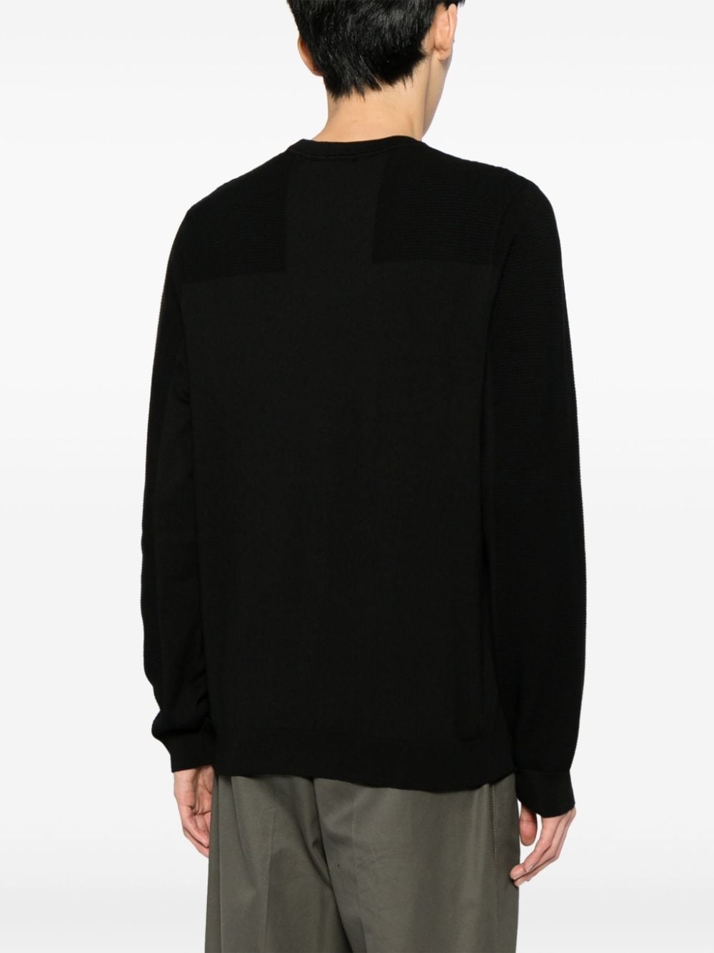 logo-print ribbed jumper - 4