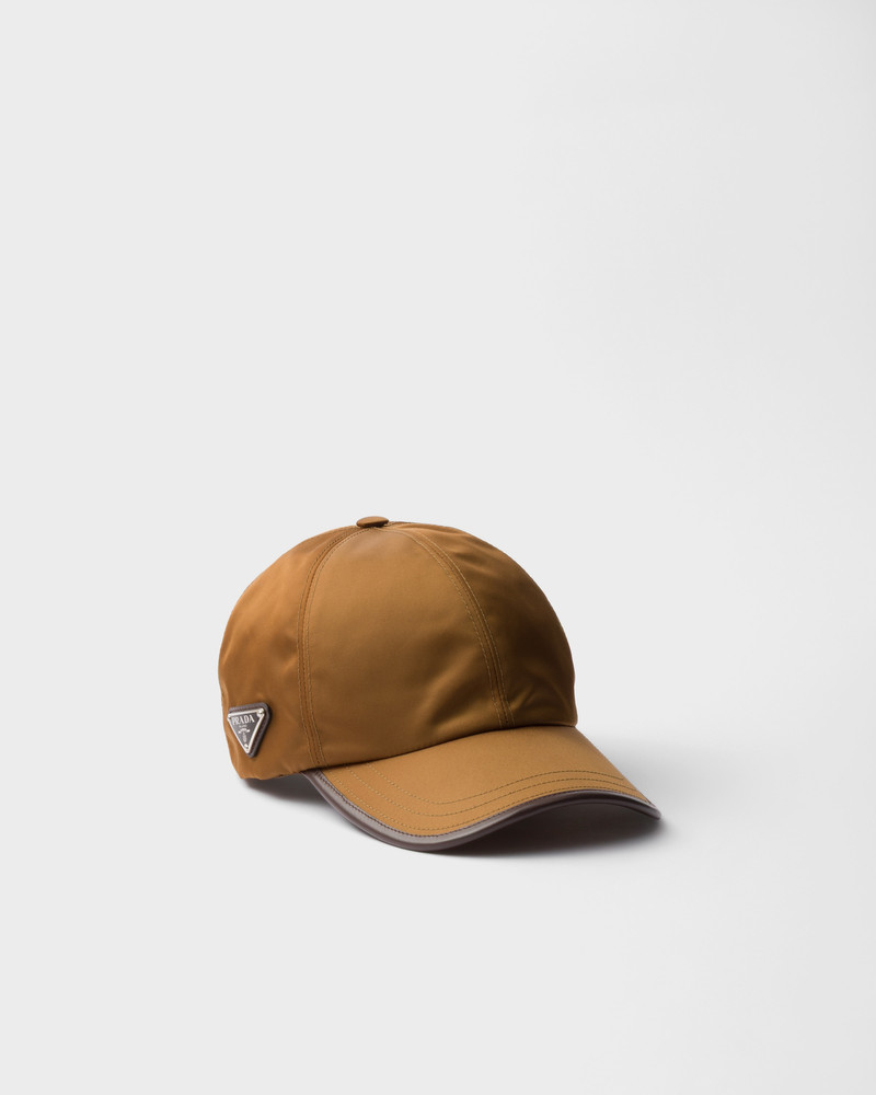 Re-Nylon and leather baseball cap 1
