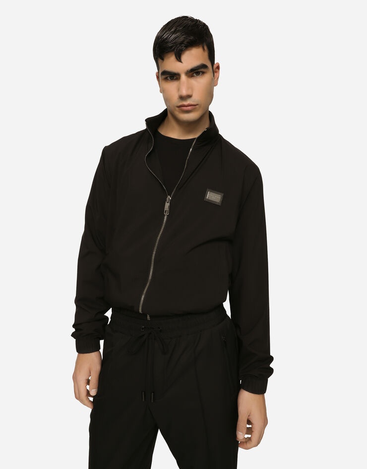 Light nylon jacket with branded tag - 4