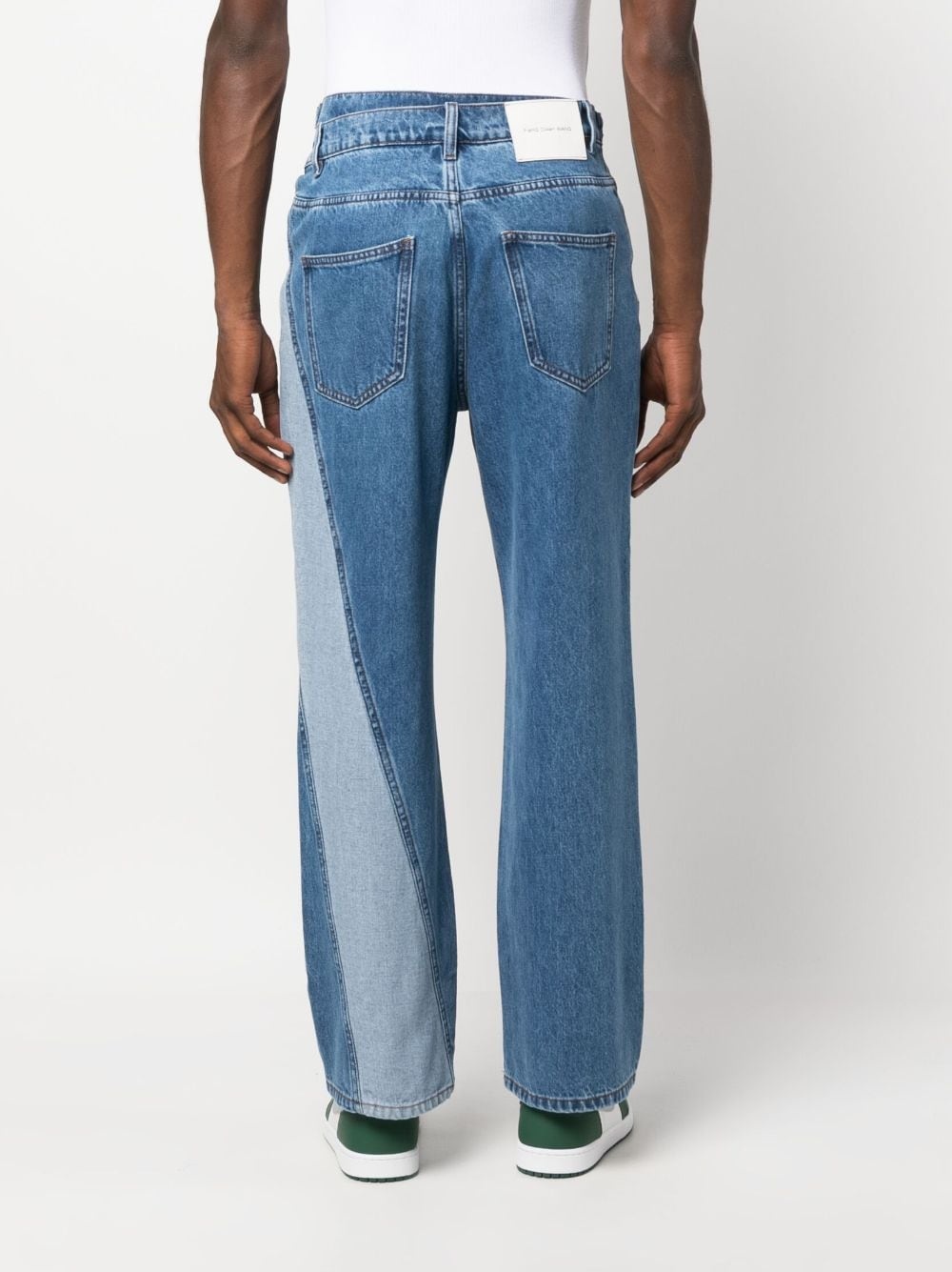 deconstructed-design denim jeans - 4