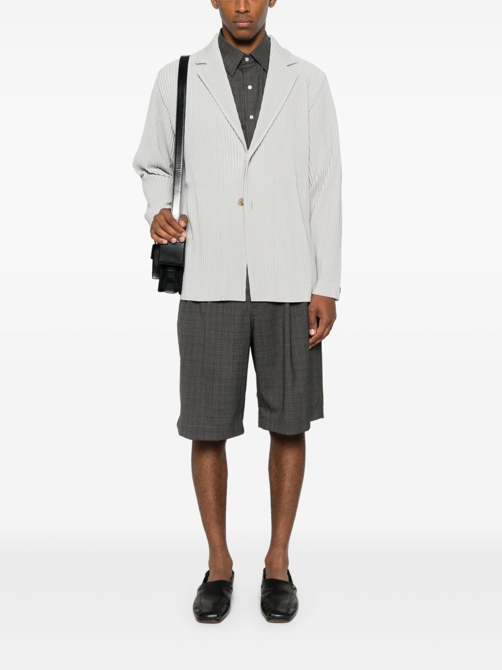 plissé-effect blazer - 2