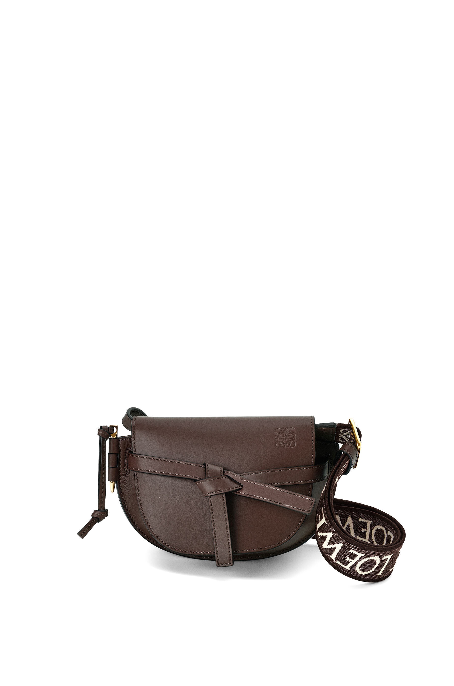 Mini Gate Dual bag in soft calfskin and jacquard - 1
