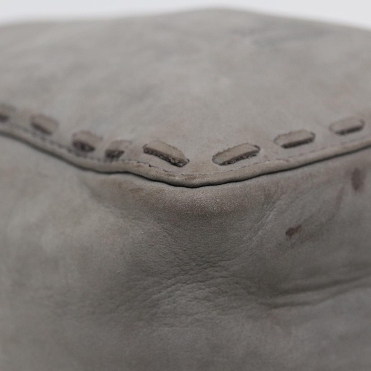 Burberry Hand Bag Leather Gray Silver - 13