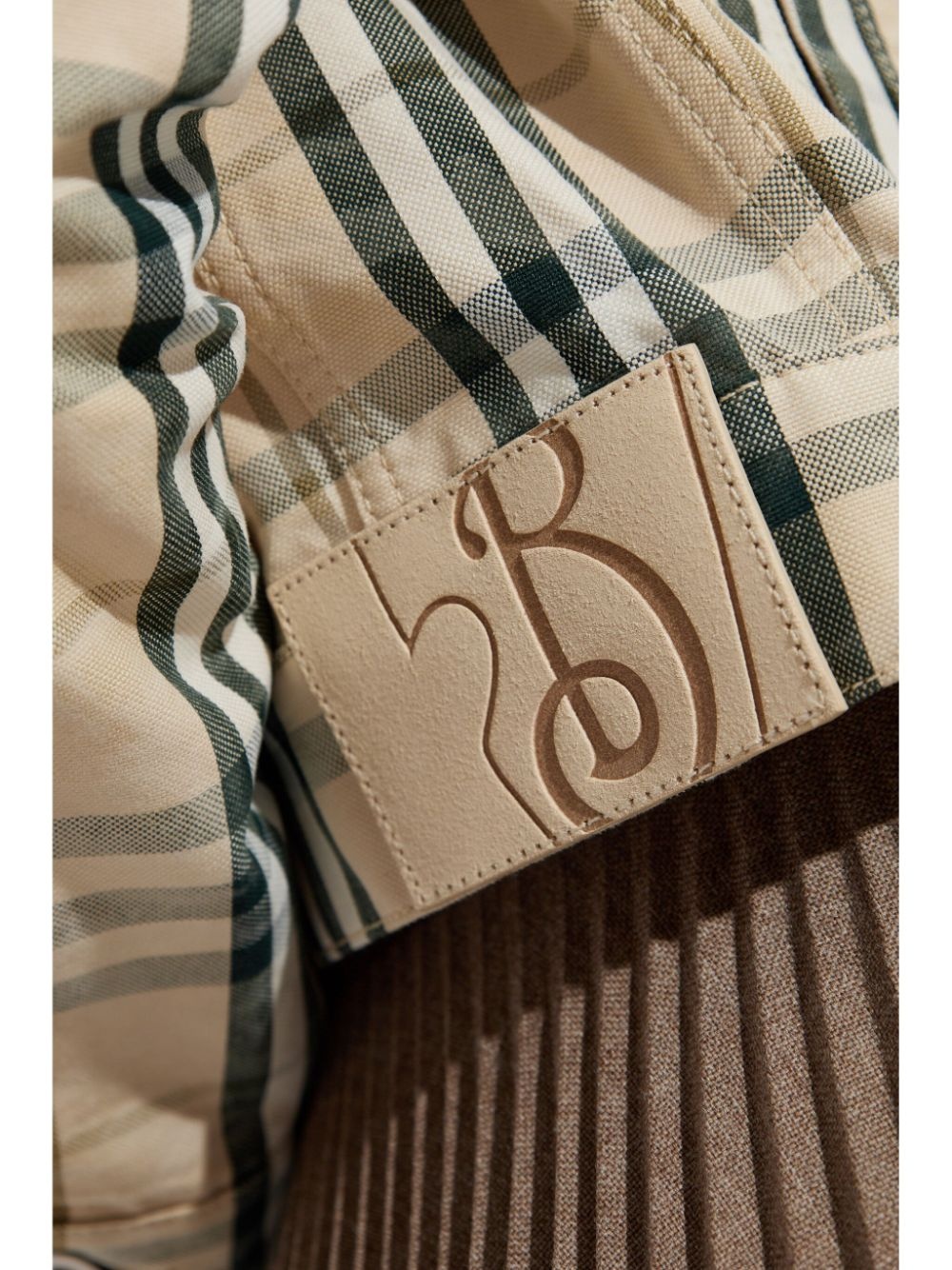 check pattern cropped jacket - 5