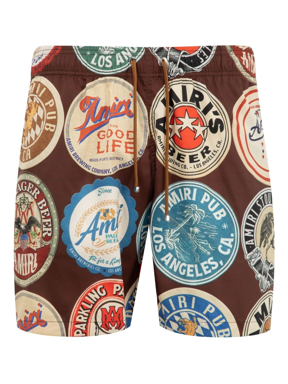 coaster-print swim shorts - 1