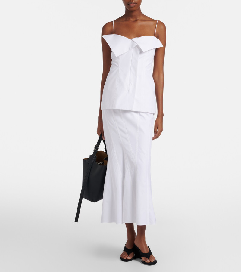 FFORME Ora cotton poplin midi skirt outlook
