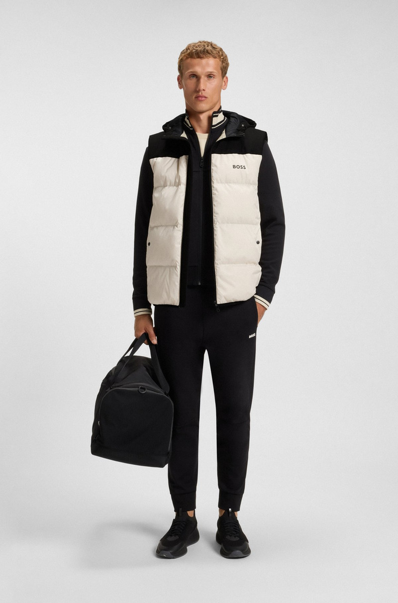 BOSS DOWN-FILLED GILET IN WATER-REPELLENT FABRIC WITH HOOD outlook