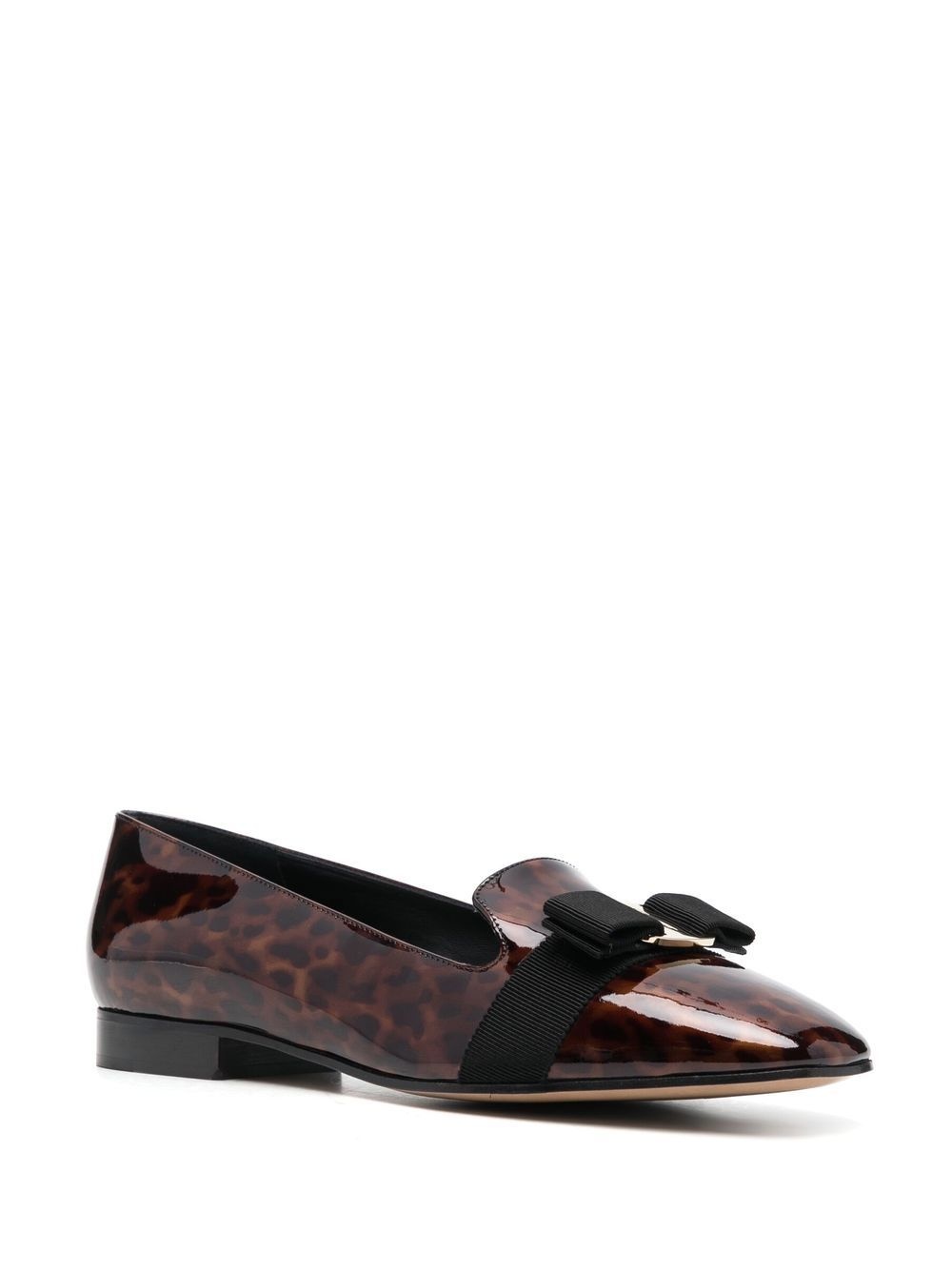 bow-detail leather loafers - 2