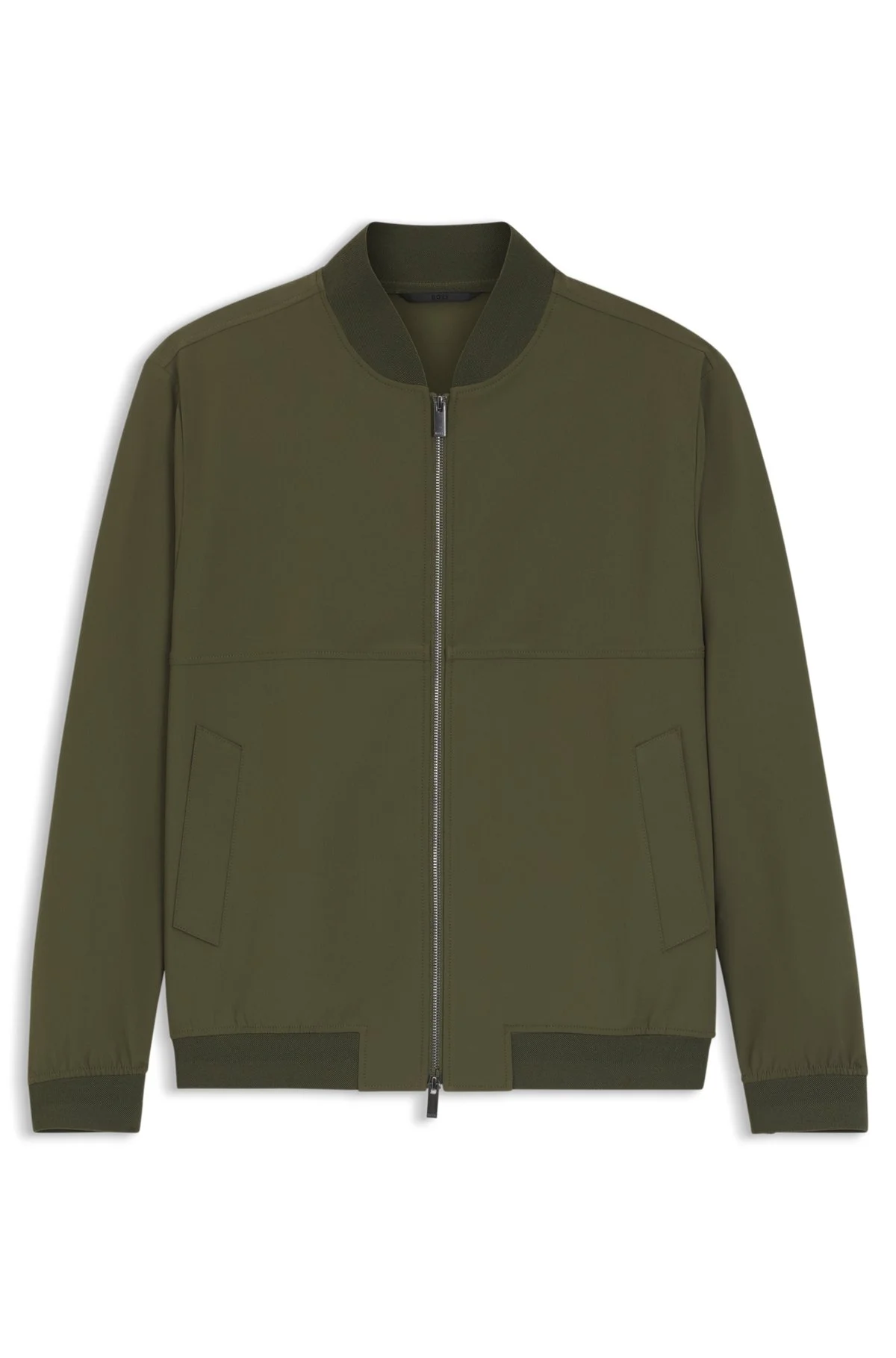 SLIM-FIT JACKET IN MICRO-PATTERNED STRETCH FABRIC - 1