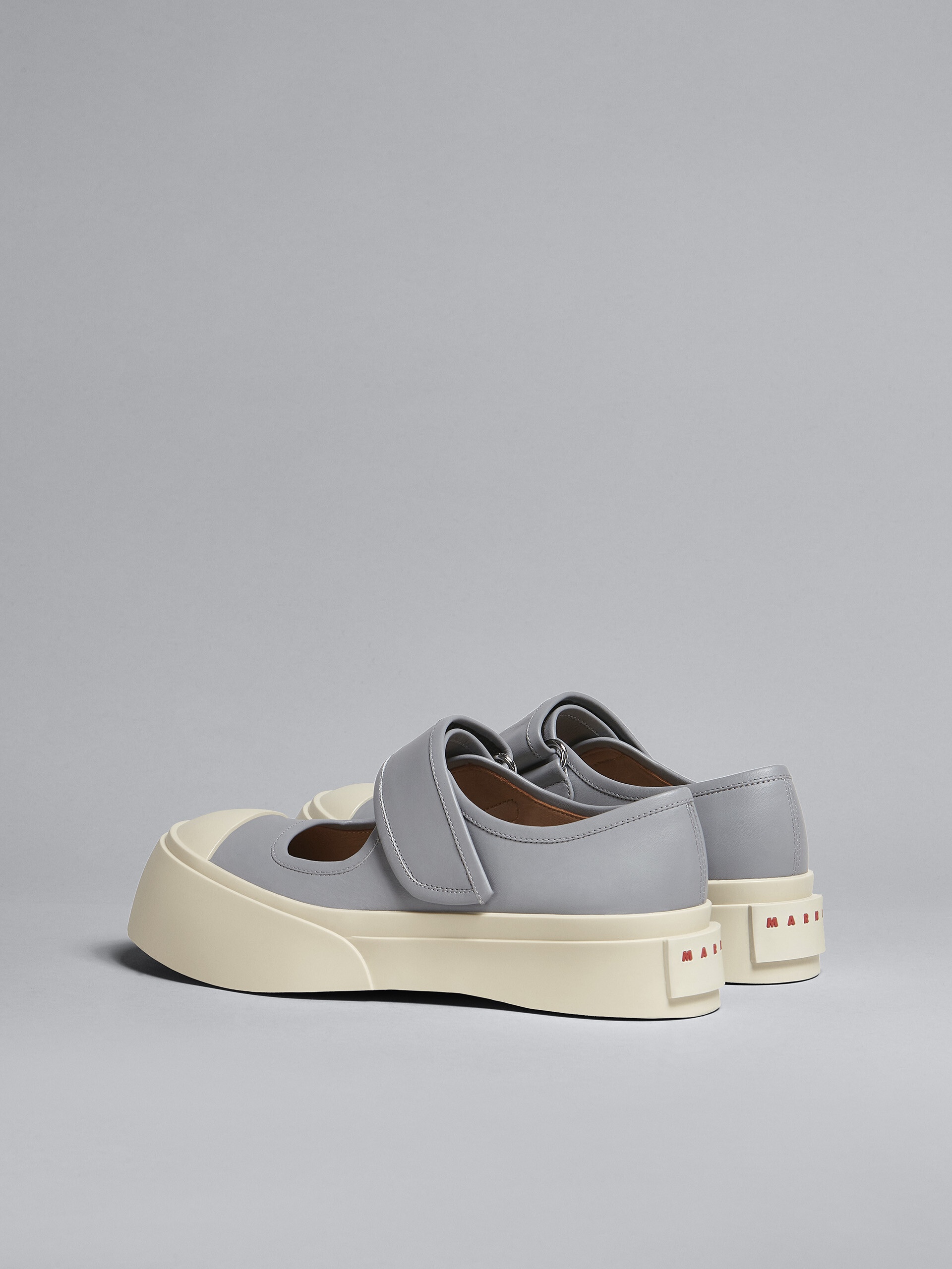 GREY LEATHER MARY JANE SNEAKER - 3