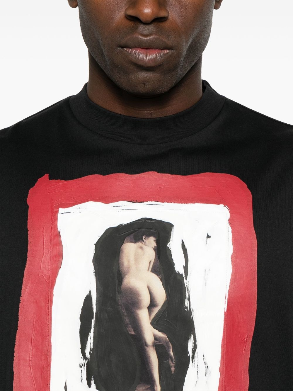 painted nude T-shirt - 4