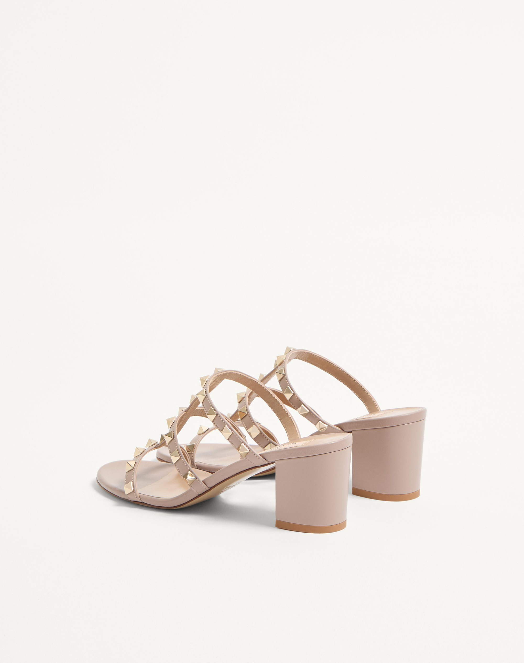 ROCKSTUD CALFSKIN LEATHER SLIDE SANDAL 60 MM - 5