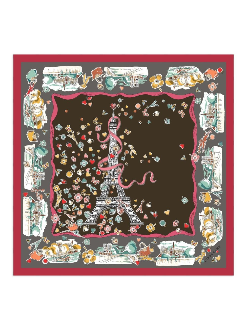 Equestrian Tower silk scarf - 1