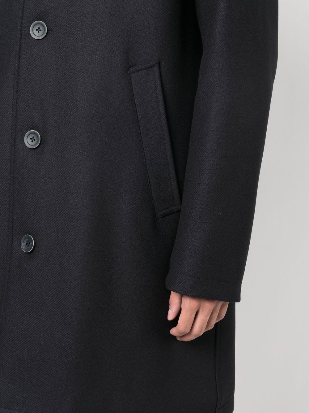 long-sleeve button-up coat - 5