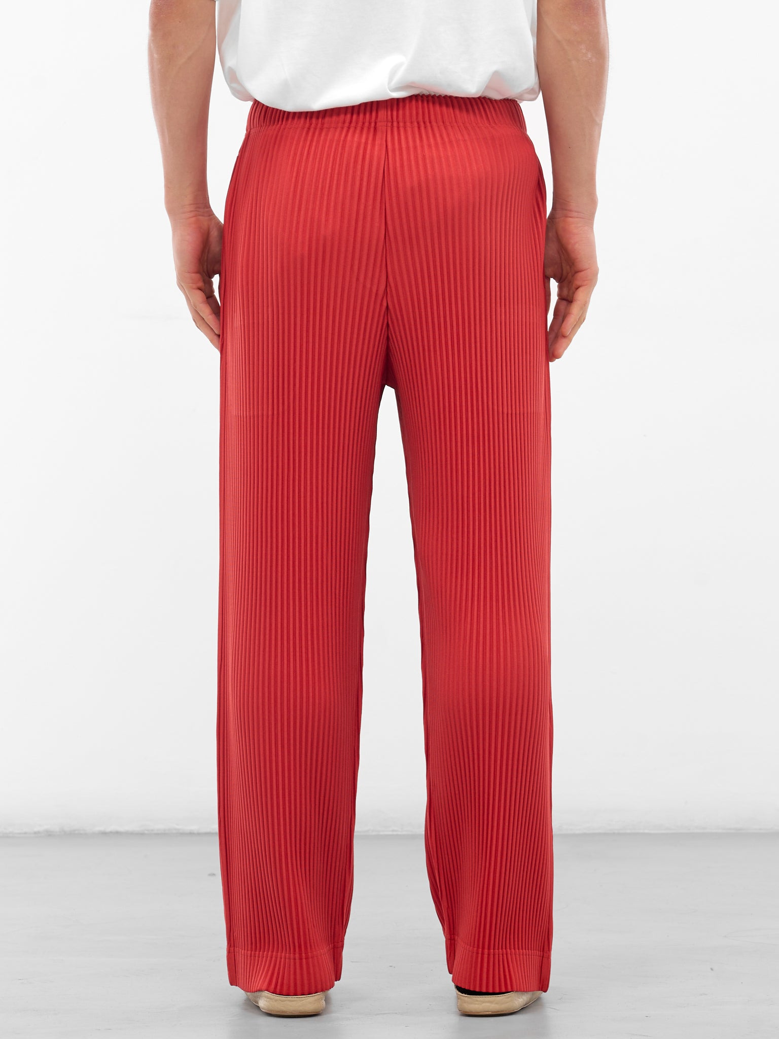 Red Monthly Colors Pleated Trousers - 3