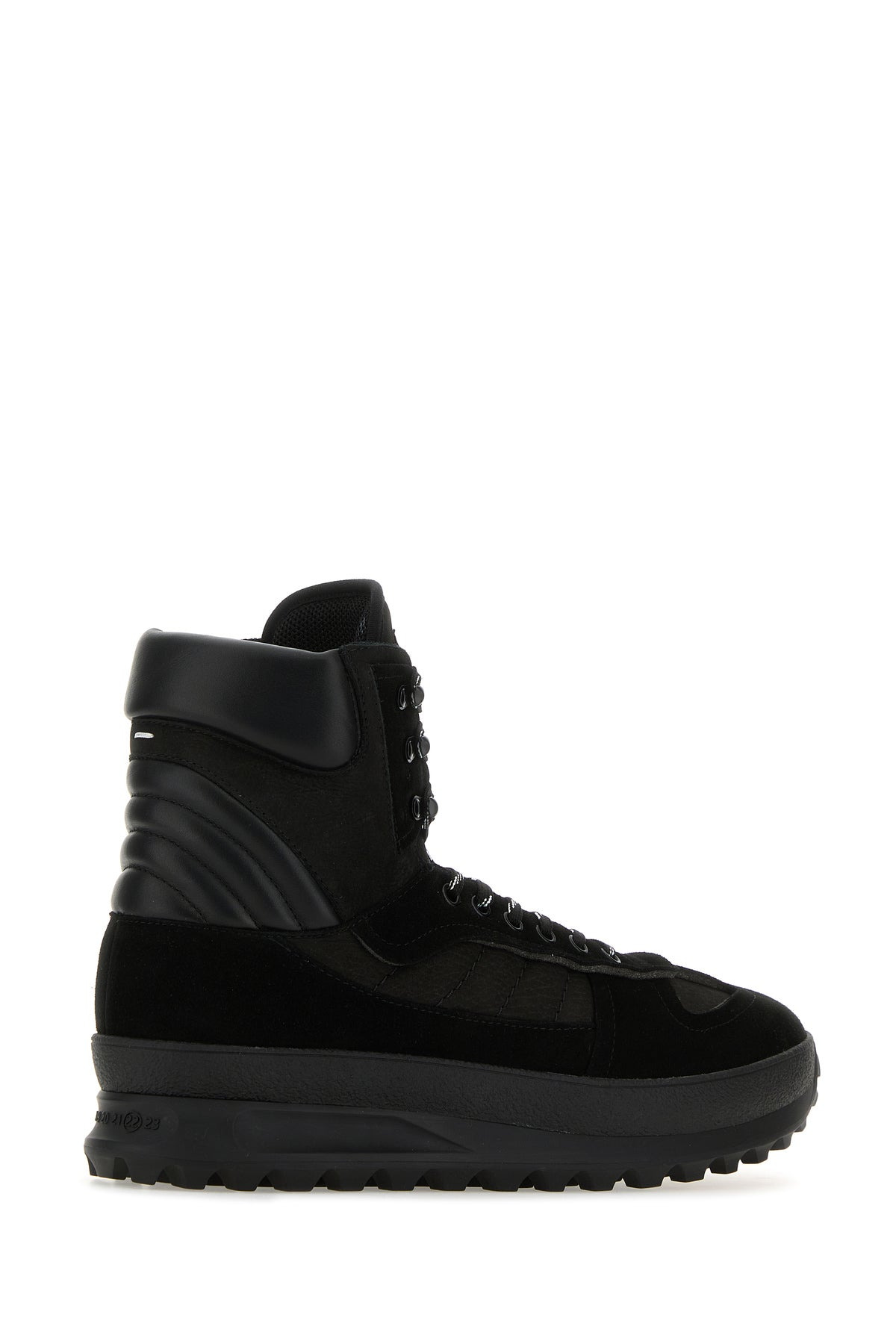 Black leather Climber sneakers - 3
