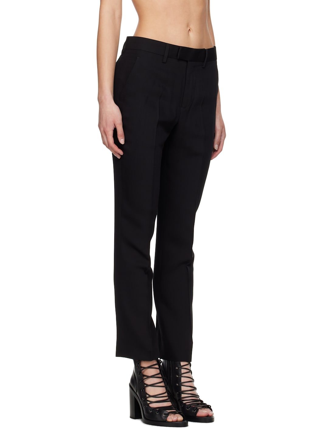 Black Habiba Cigarette Trousers - 2