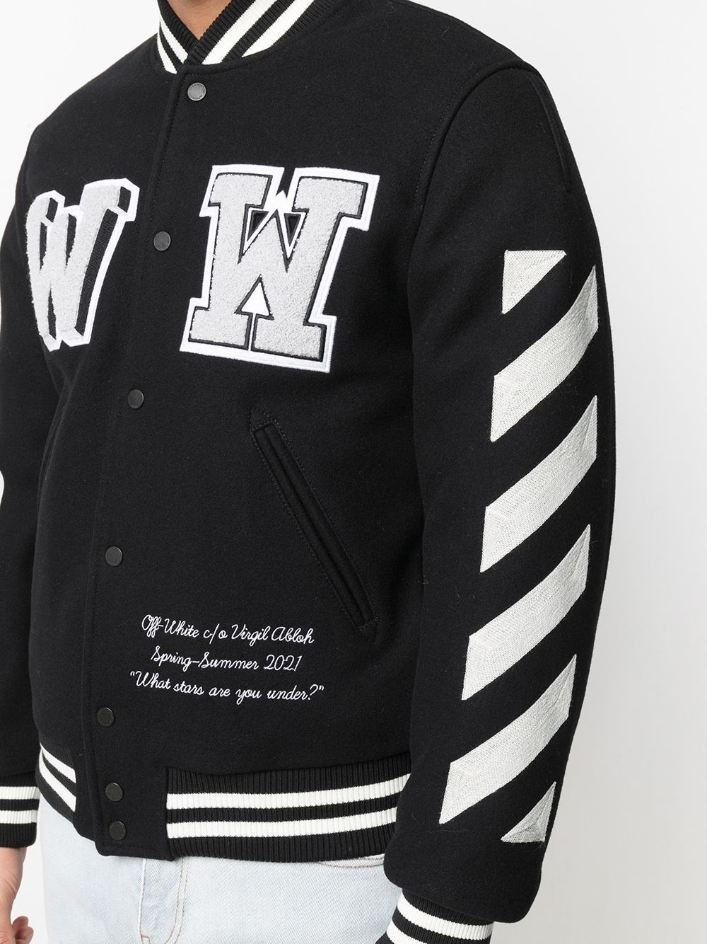 monogram-print bomber jacket - 5