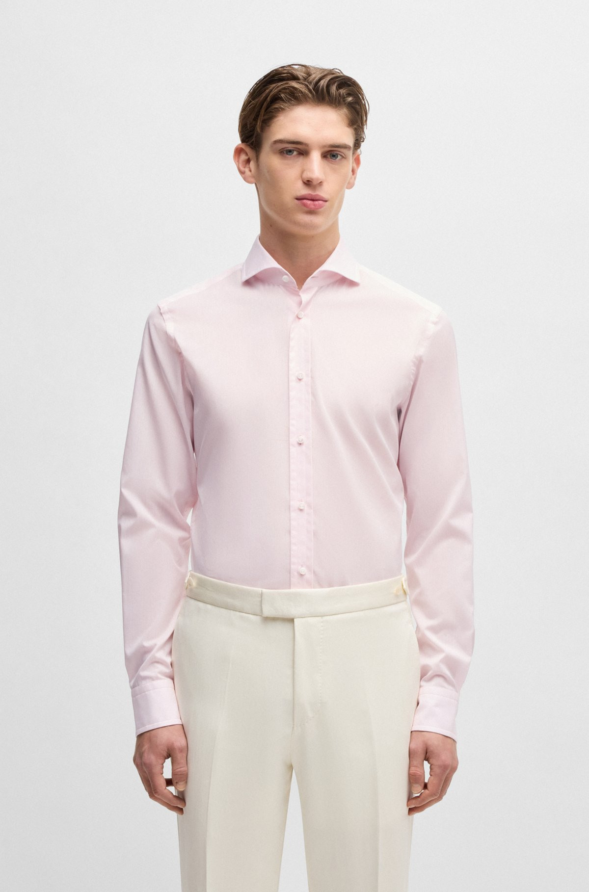 SLIM-FIT SHIRT IN ITALIAN-MADE COTTON - 2