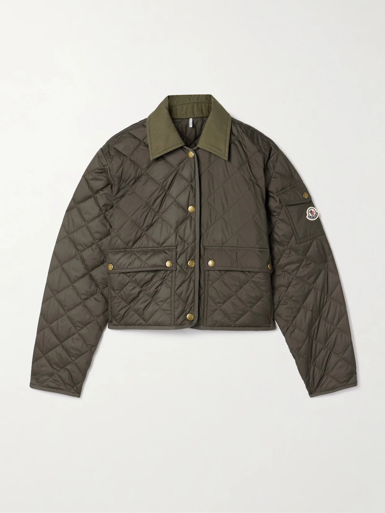 Chitre Cropped Cotton-canvas Trimmed Padded Quilted Shell Jacket - 1