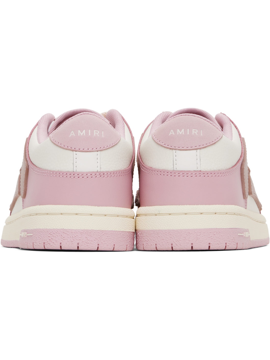 White & Pink Skel-Top Low Sneakers - 2