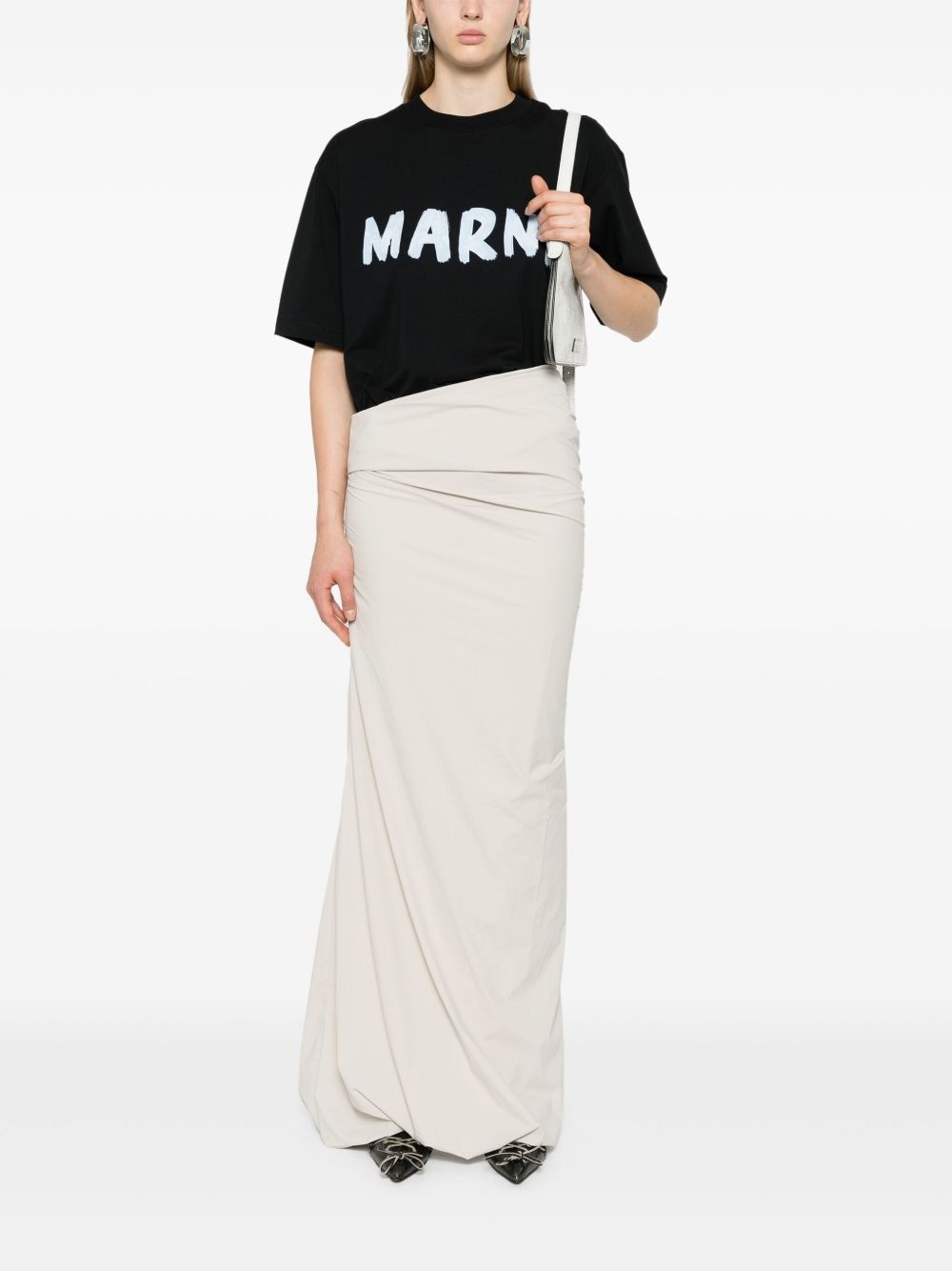 Structured asymmetric maxi skirt - 2