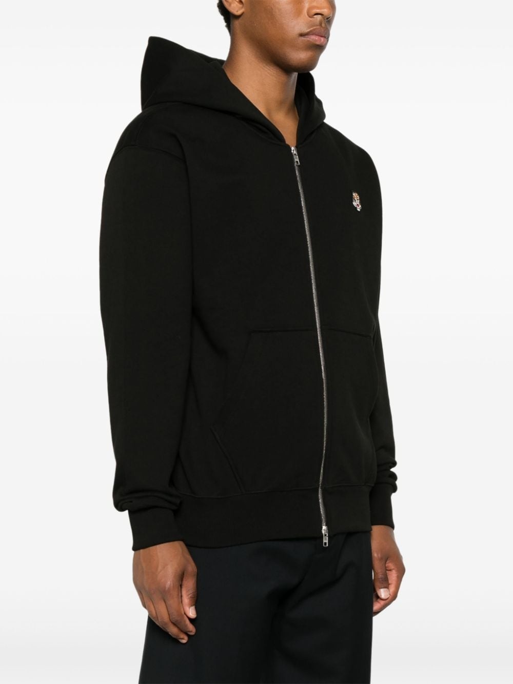 Lucky Tiger-motif zip-up hoodie - 3