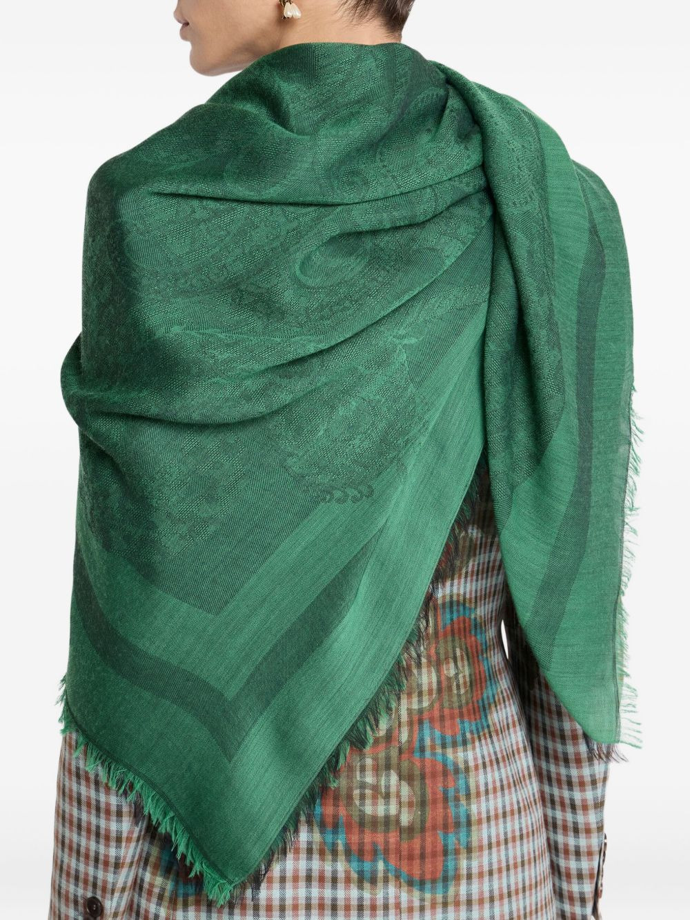 paisley jacquard shawl - 3