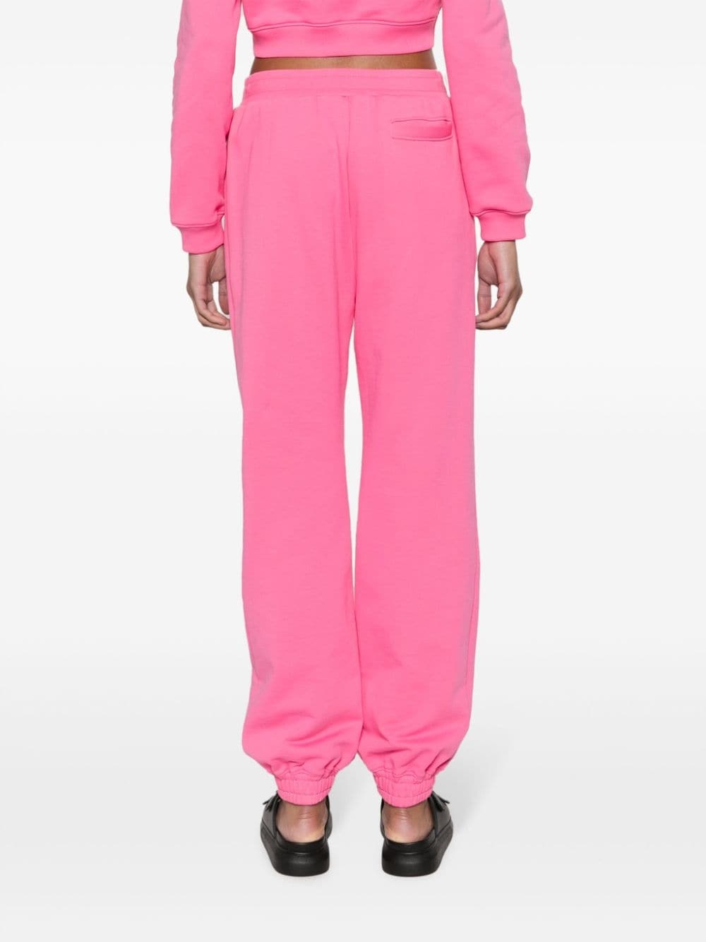logo-lettering jersey track pants - 3