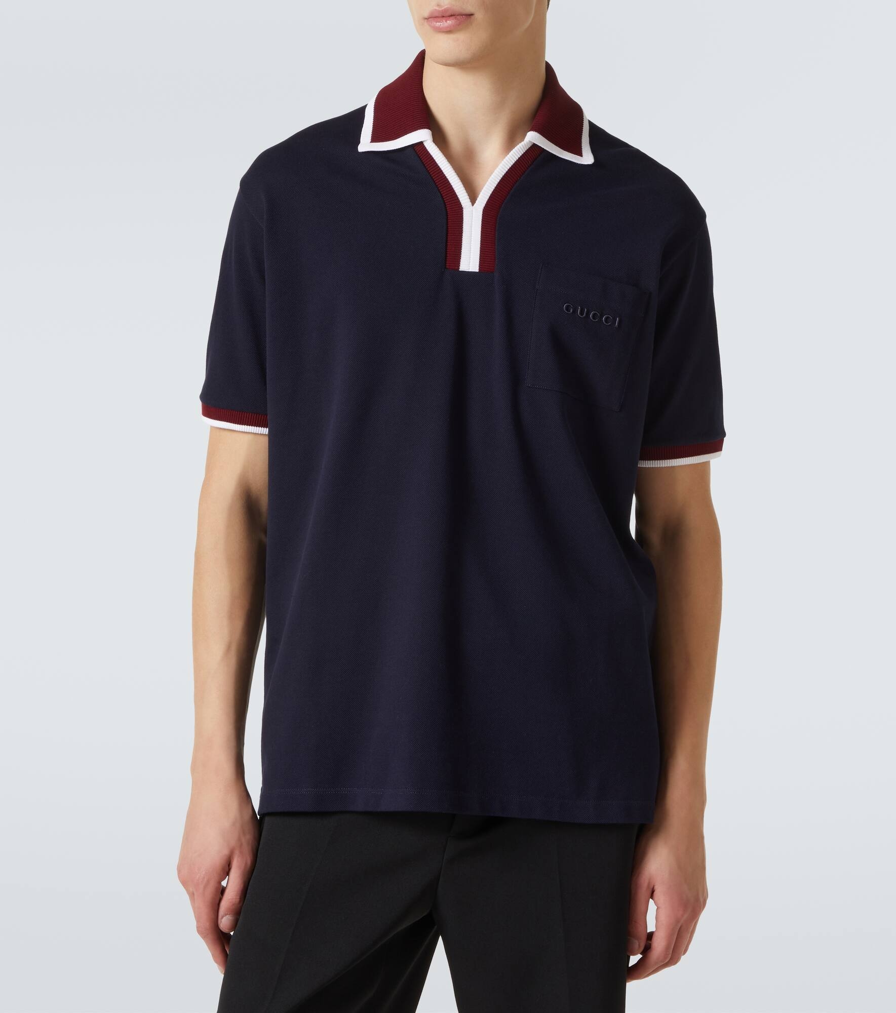Cotton piqué polo shirt - 3