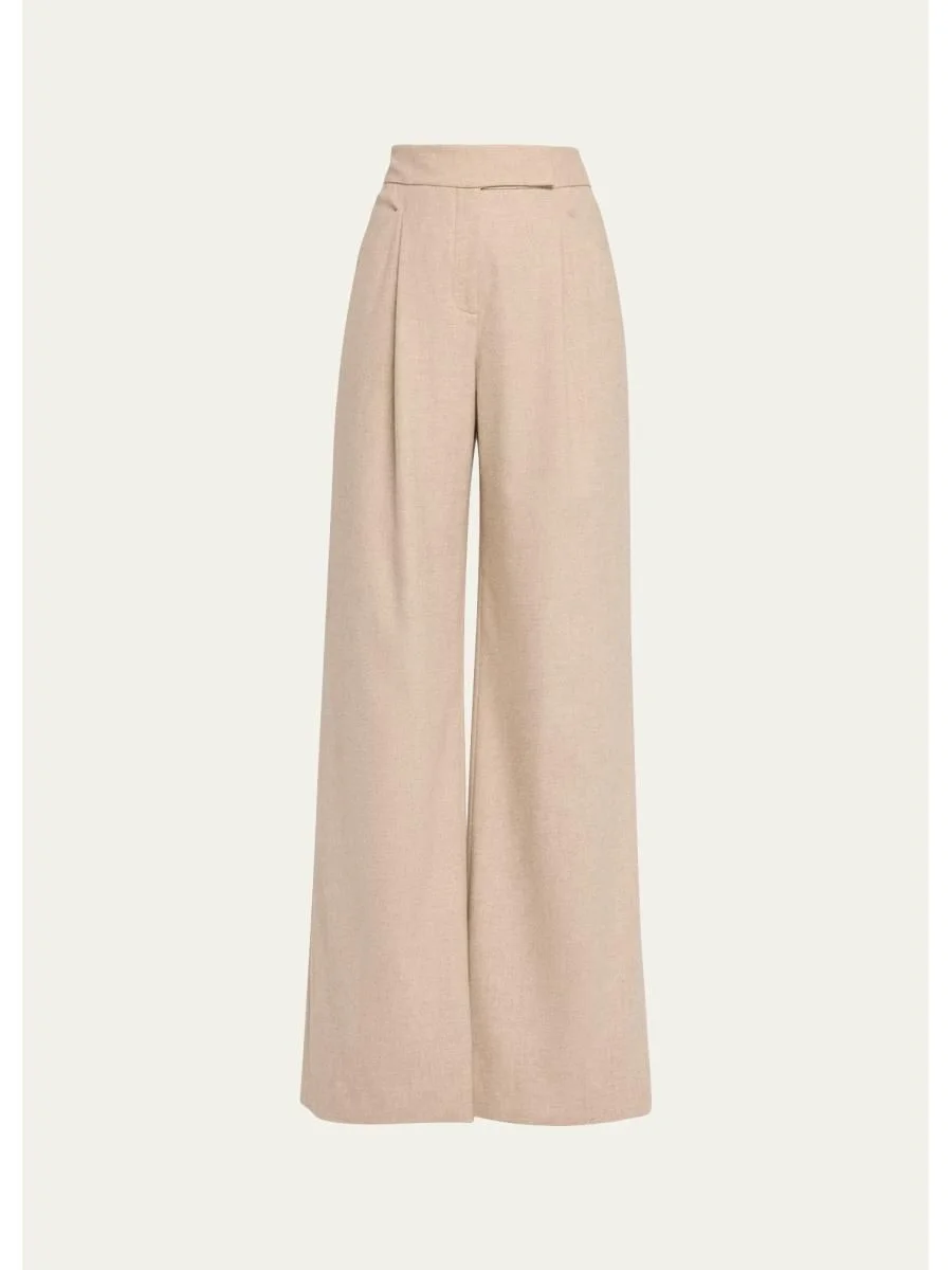 Holt Stretch-Cotton Wide-Leg Pants - 1
