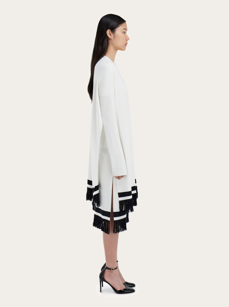 Longline cardigan with fringe detail 3