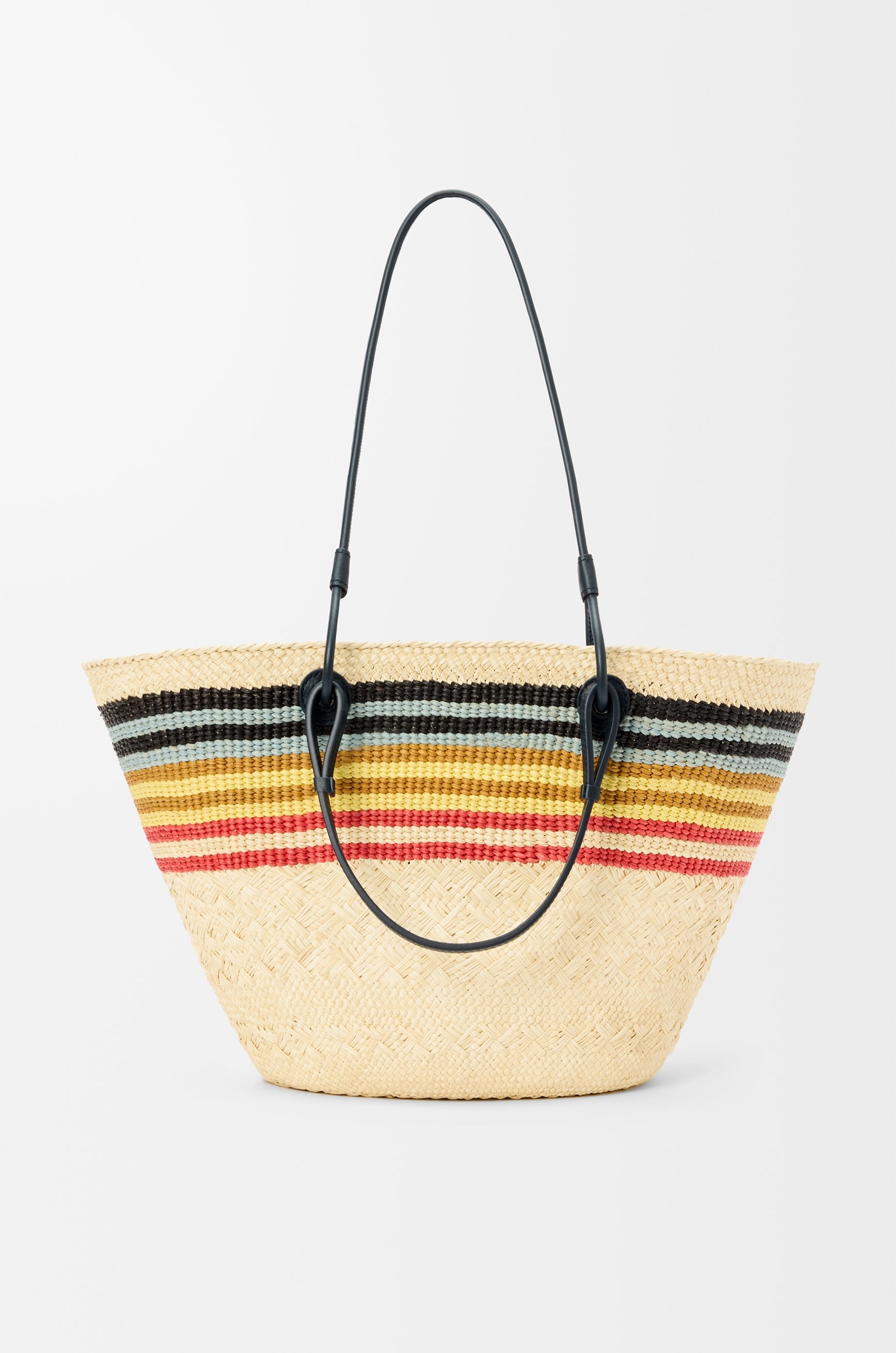 Medium Anagram basket in iraca palm and calfskin - 5