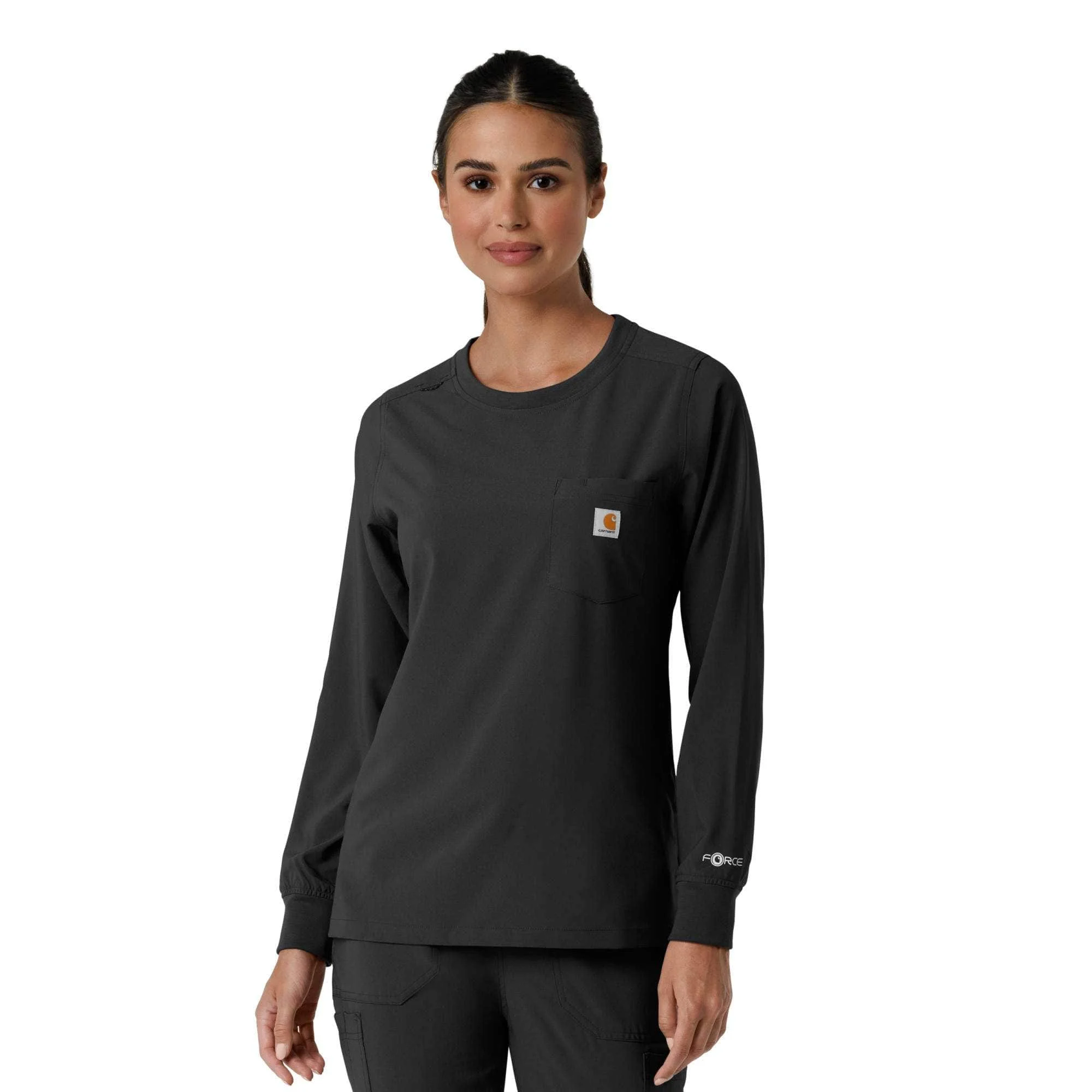 Women's Force Cross-Flex Crew Neck Long Sleeve Scrub Top - 1