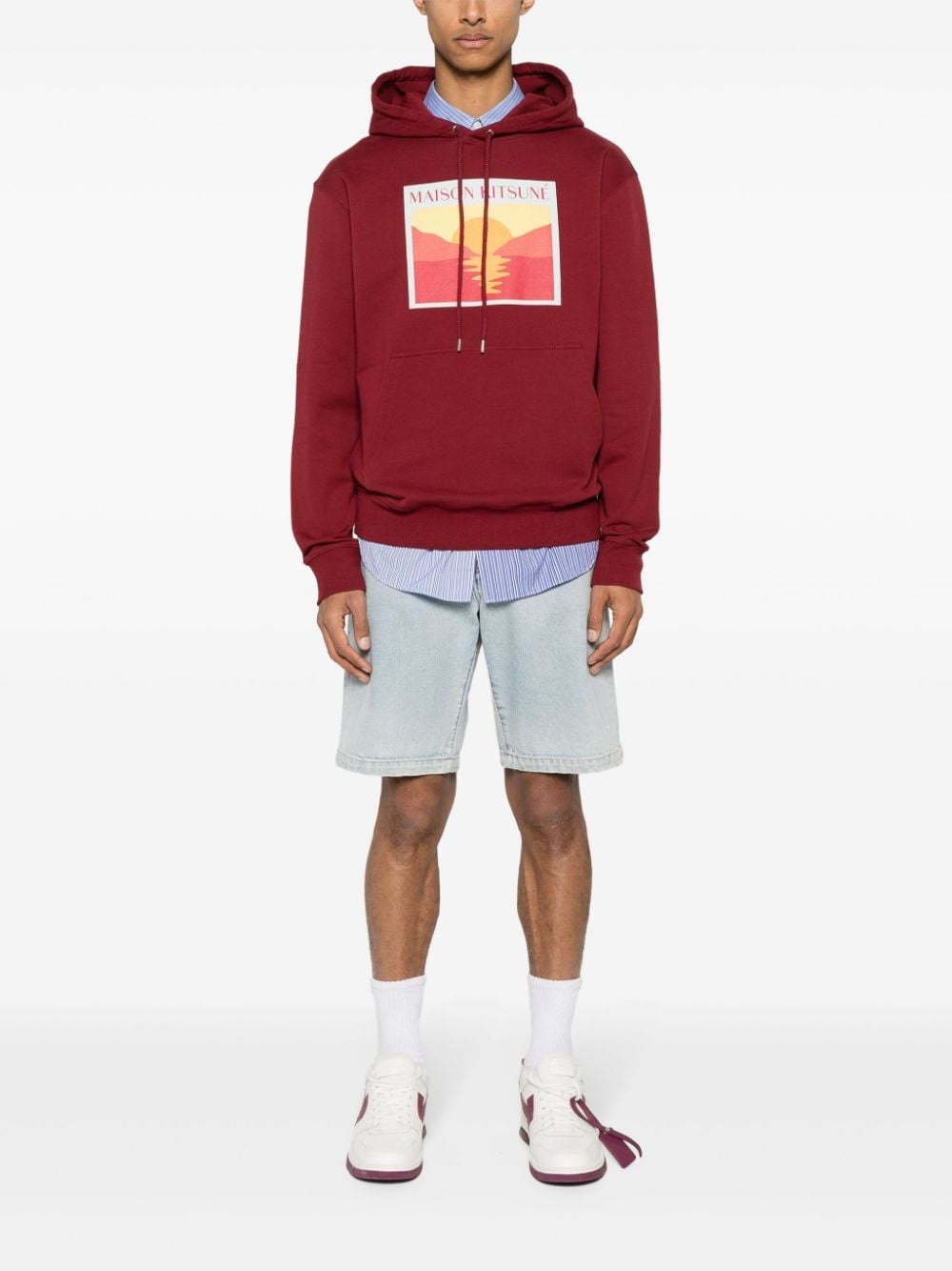 Sunset Postcard cotton hoodie - 2