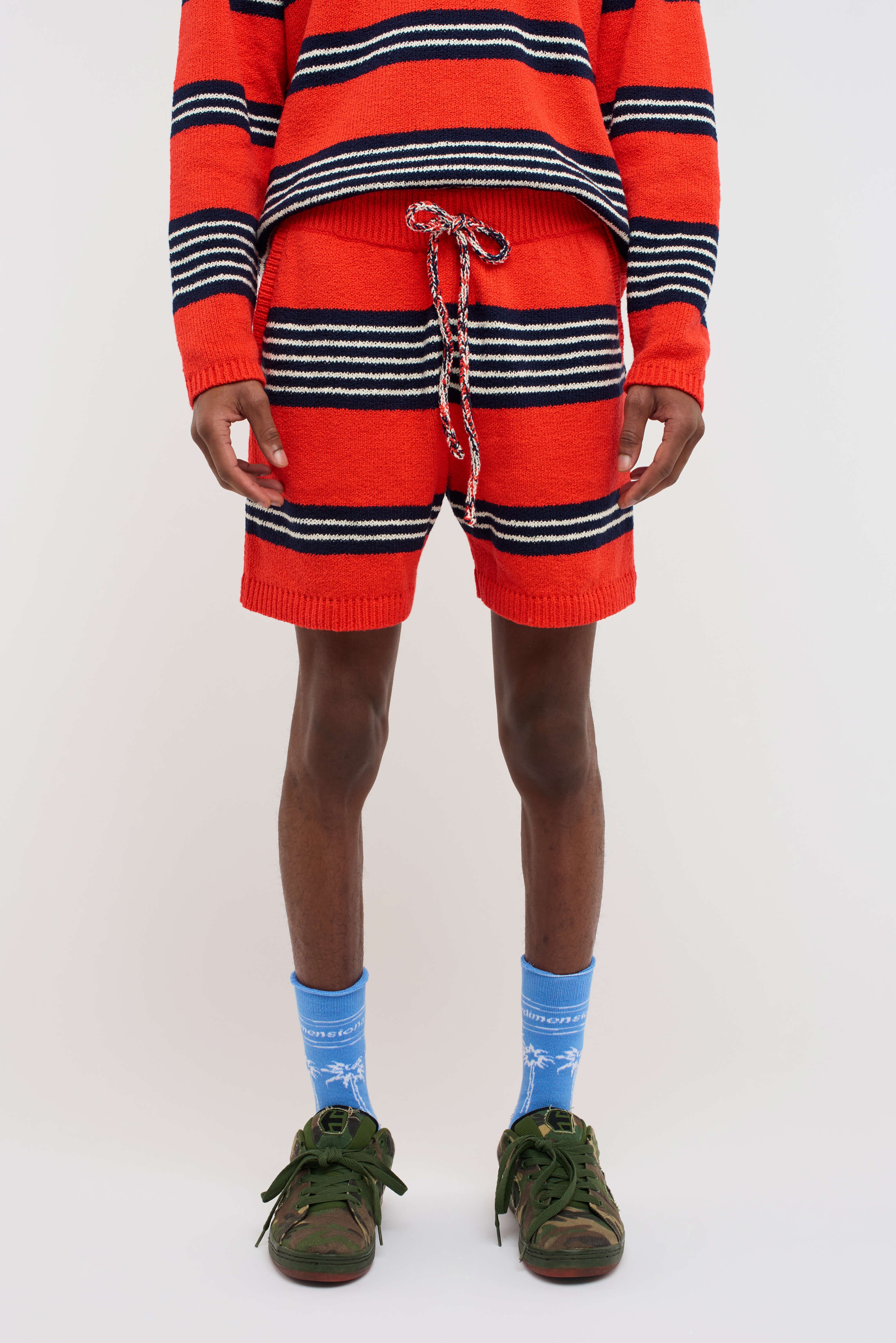 NORA ROLLIE STRIPE BOXY SHORT - 3
