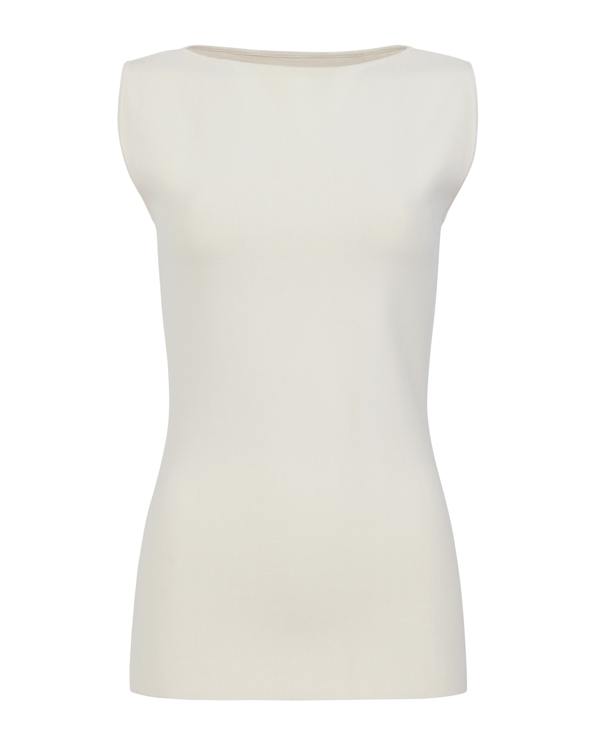 BOAT NECK TOP OFF WHITE - 6