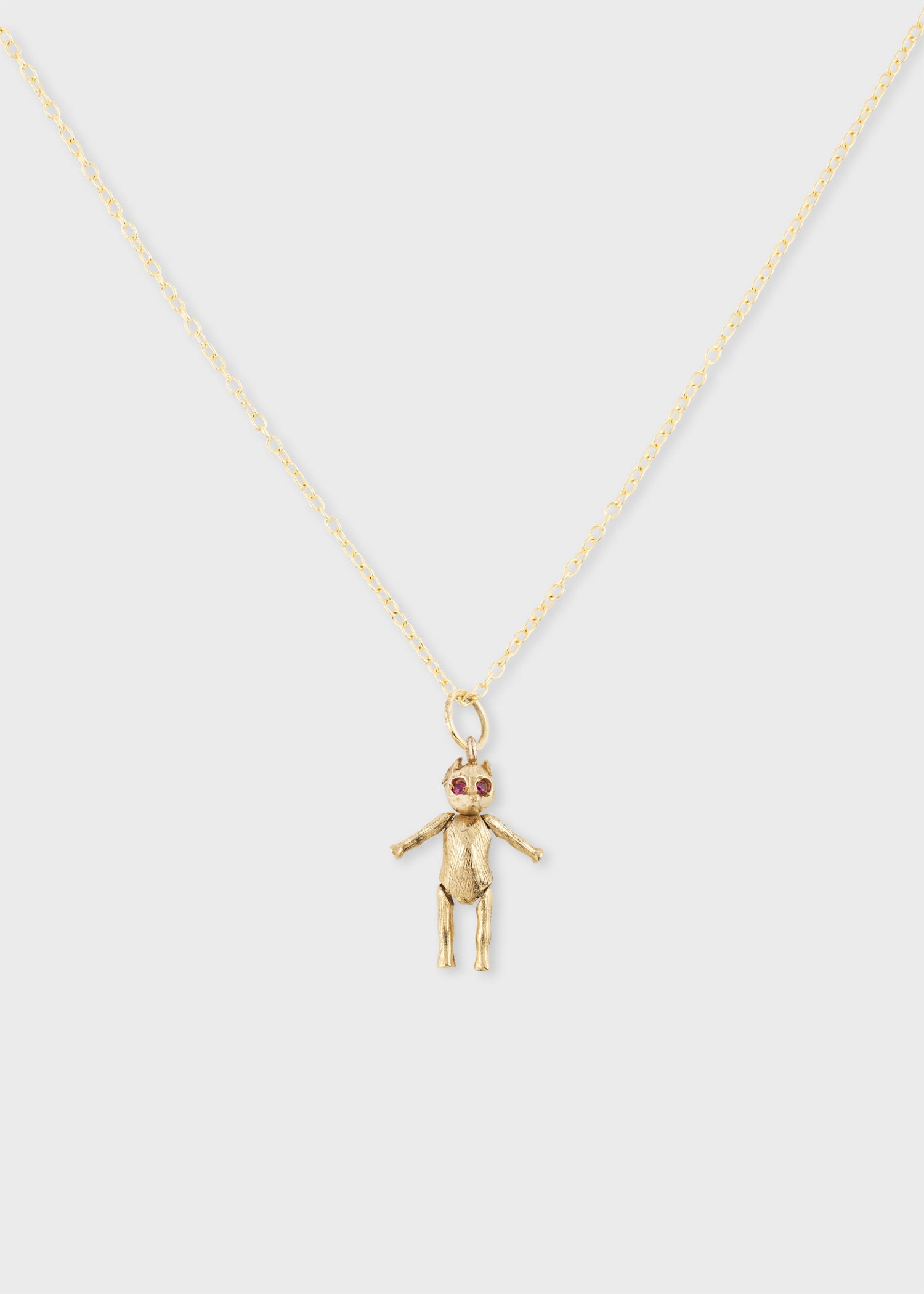'Artfully Articulated Mouse' Vintage Gold Necklace - 1