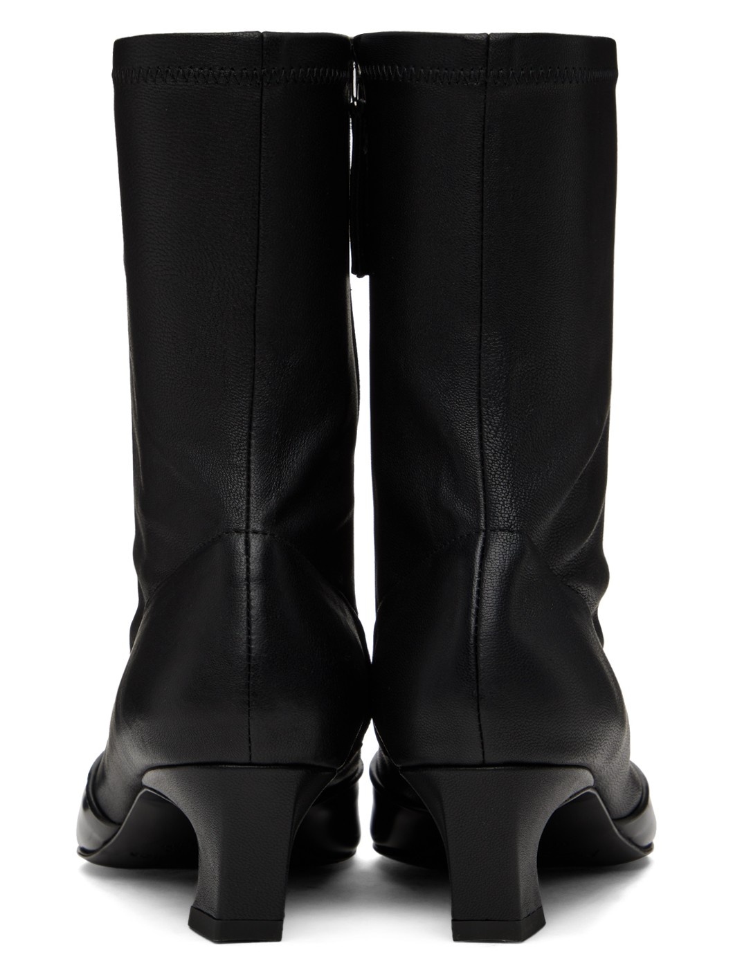 Black Heeled Ankle Boots - 2