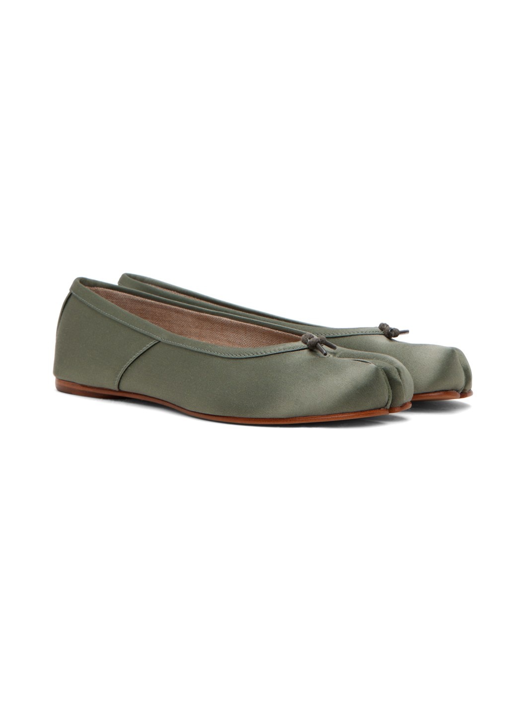 Green Tabi Ballerina Flats - 4