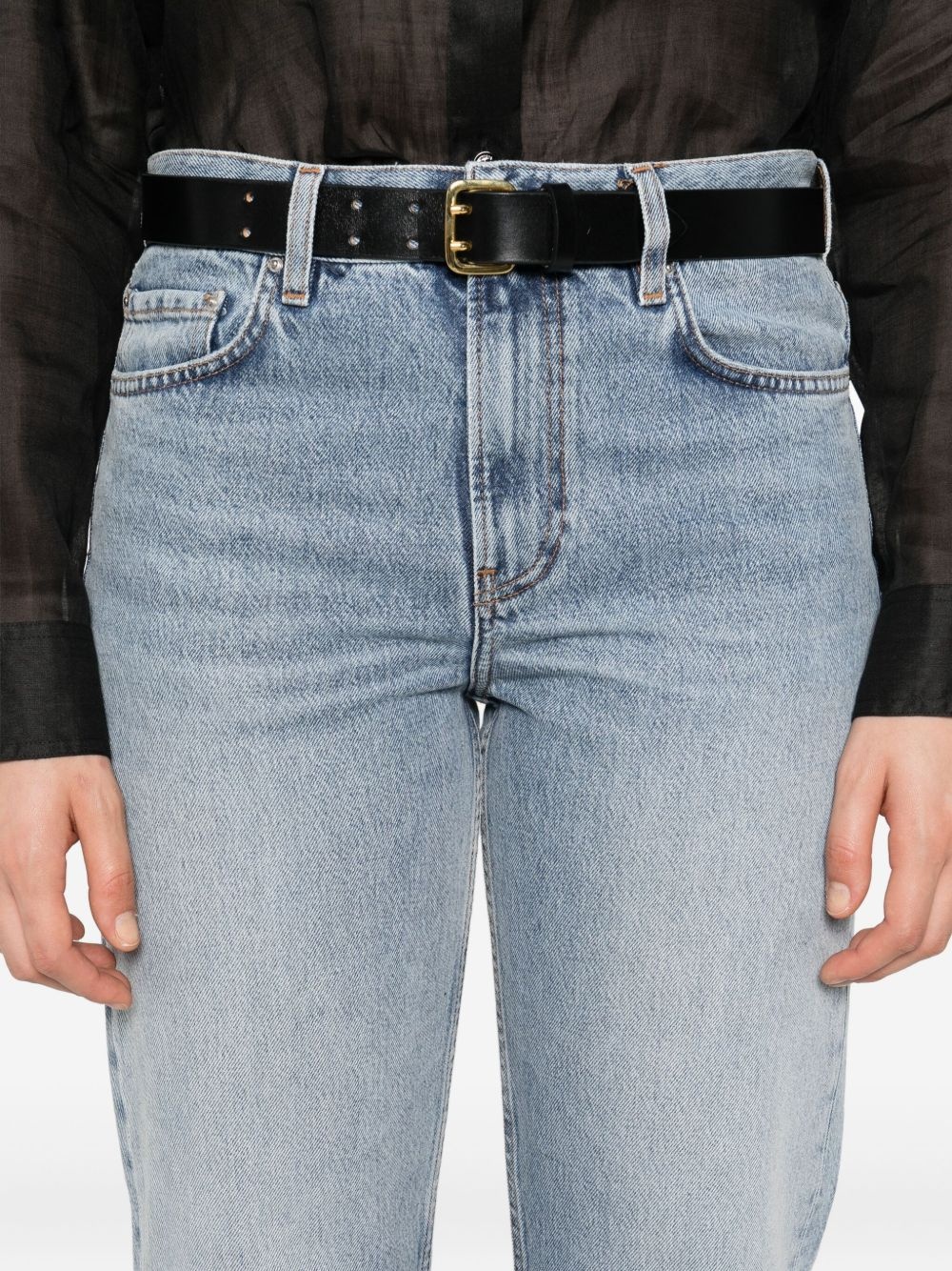 five-pocket organic-cotton jeans - 5