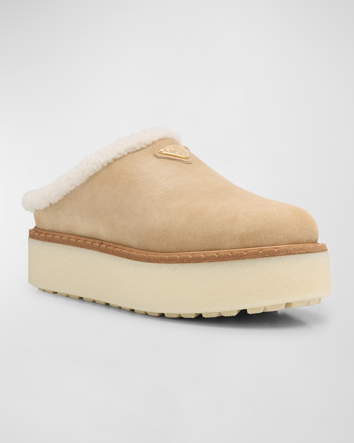 Suede Shearling Cozy Platform Mules - 3