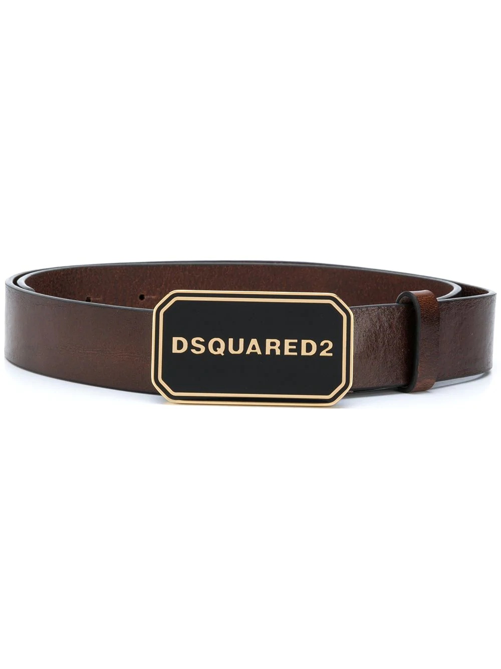 logo-buckle belt - 1