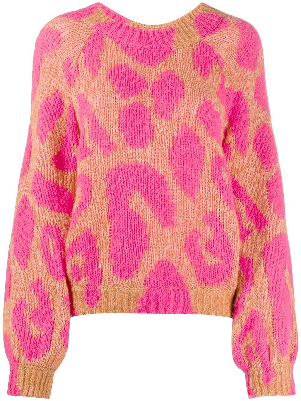 leopard-pattern knitted jumper - 1