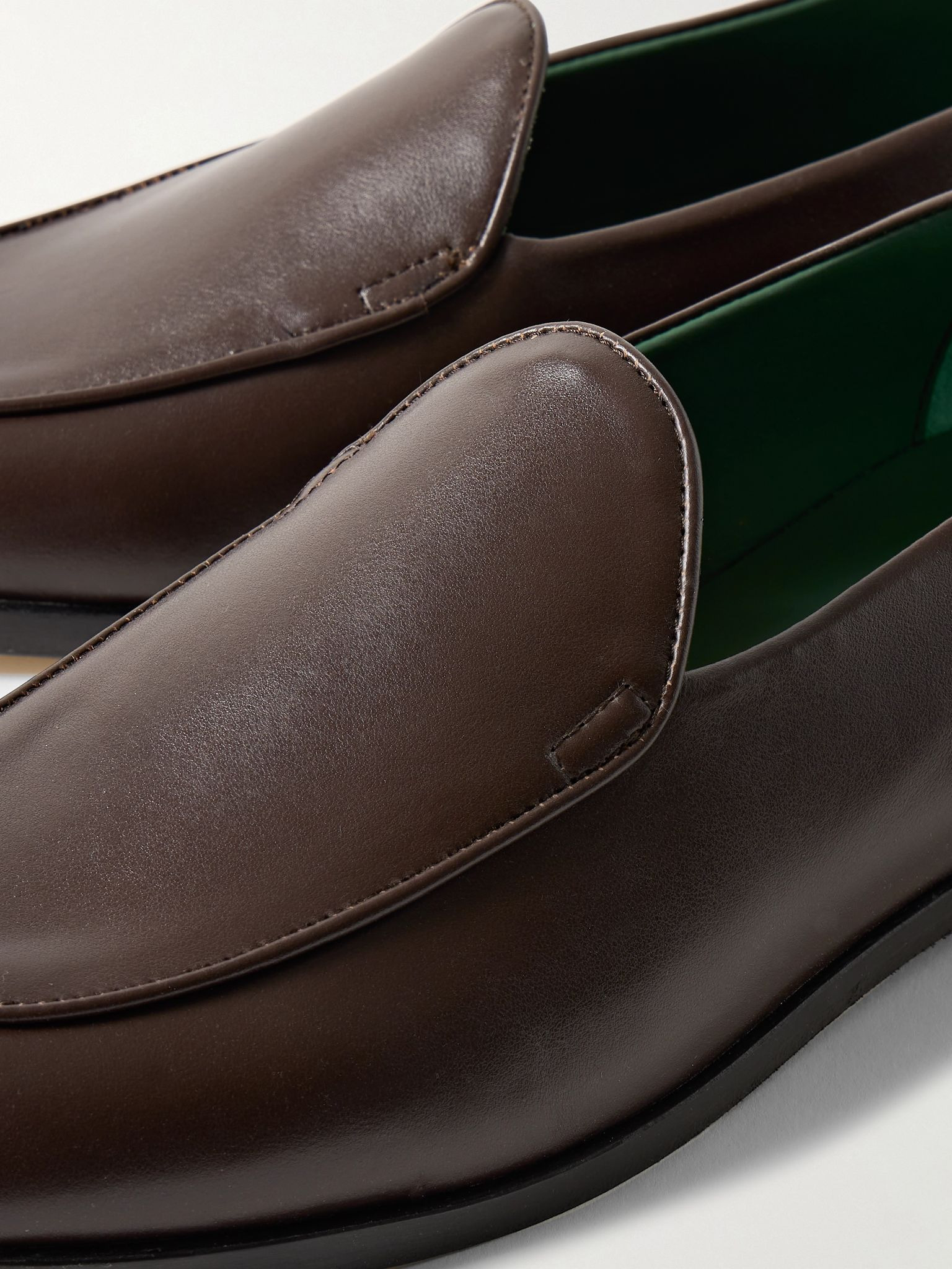 Belgee Leather Loafers Dark brown - 5