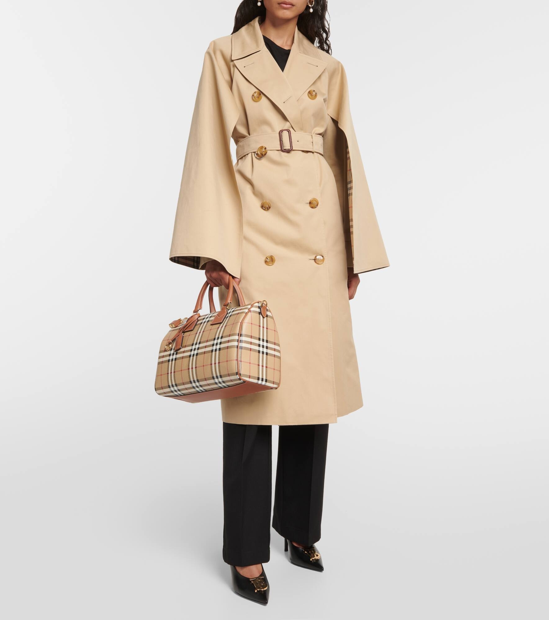 Burberry Check Medium canvas tote bag - 5
