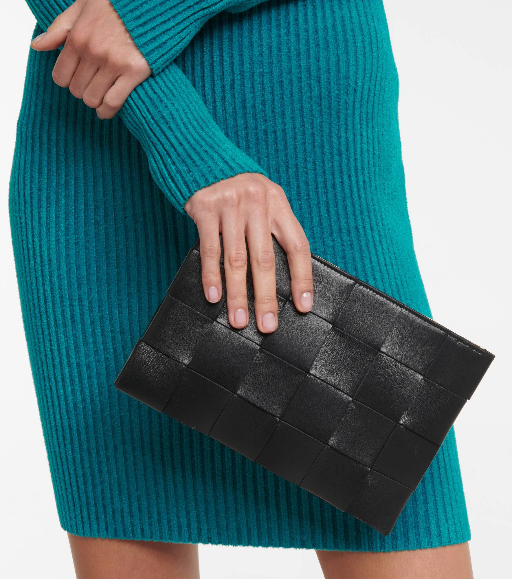 Intreccio leather pouch - 2
