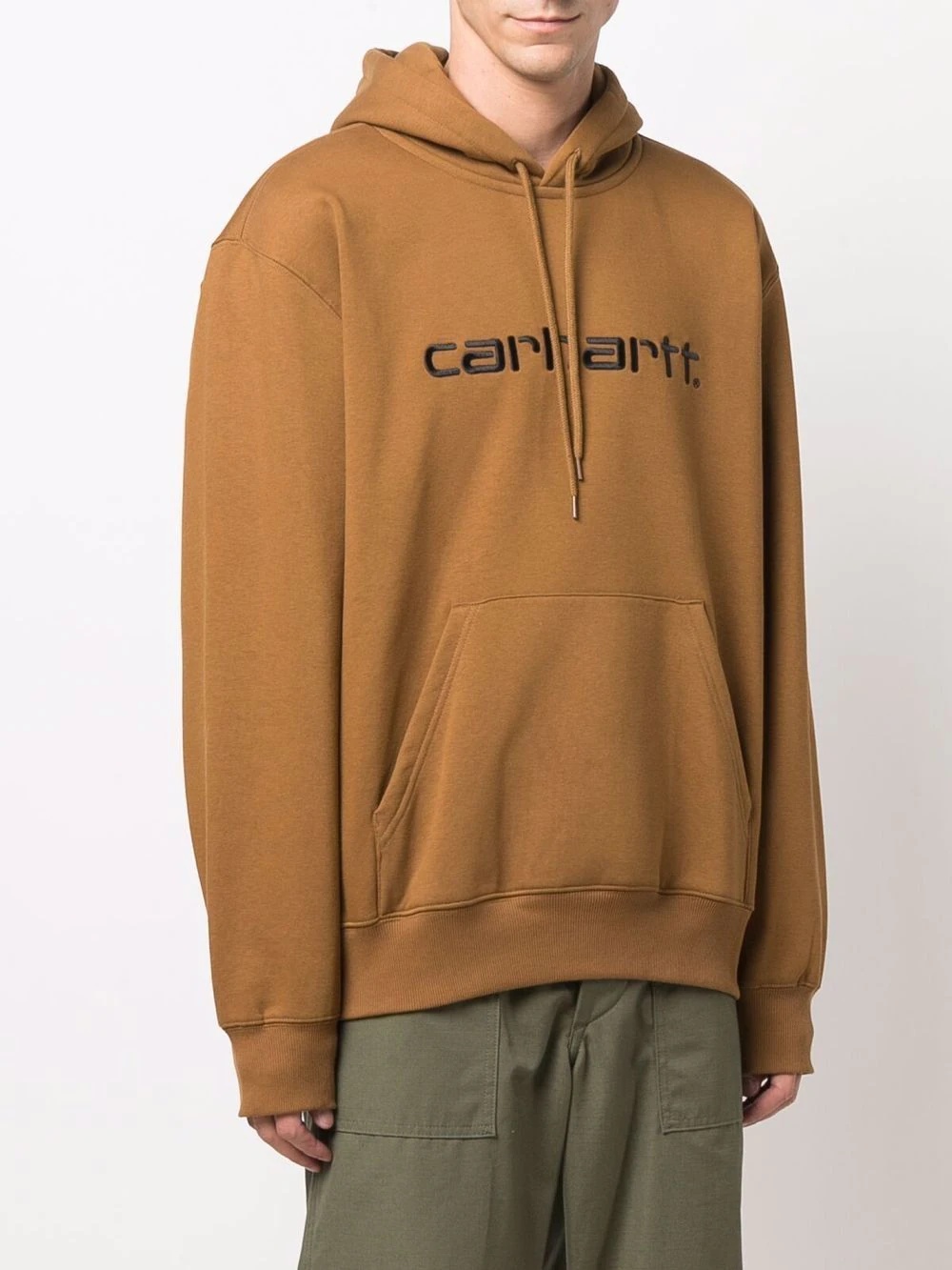 logo-print drawstring hoodie - 3