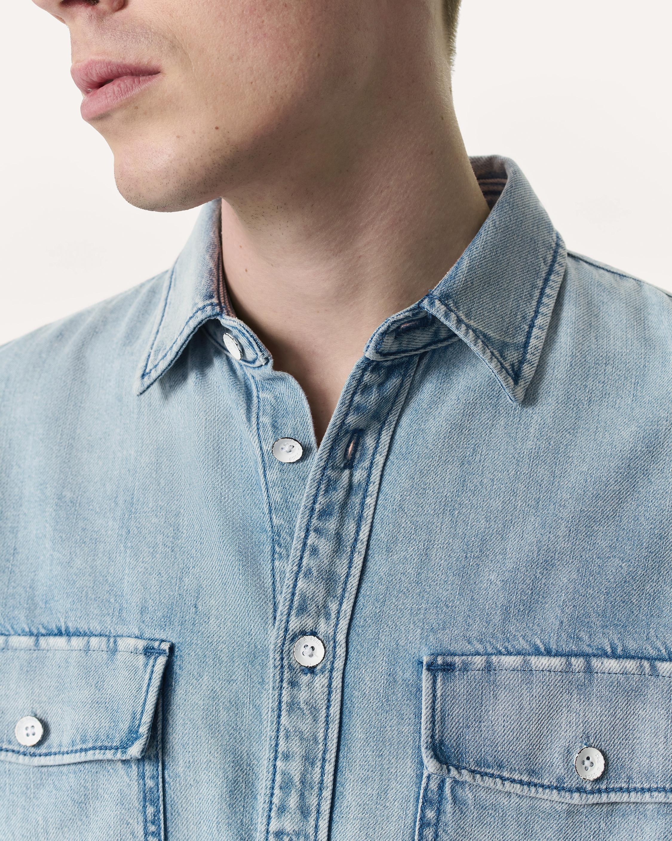 Relaxed Fit Featherweight Denim CPO Overshirt
Featherweight Denim - 6