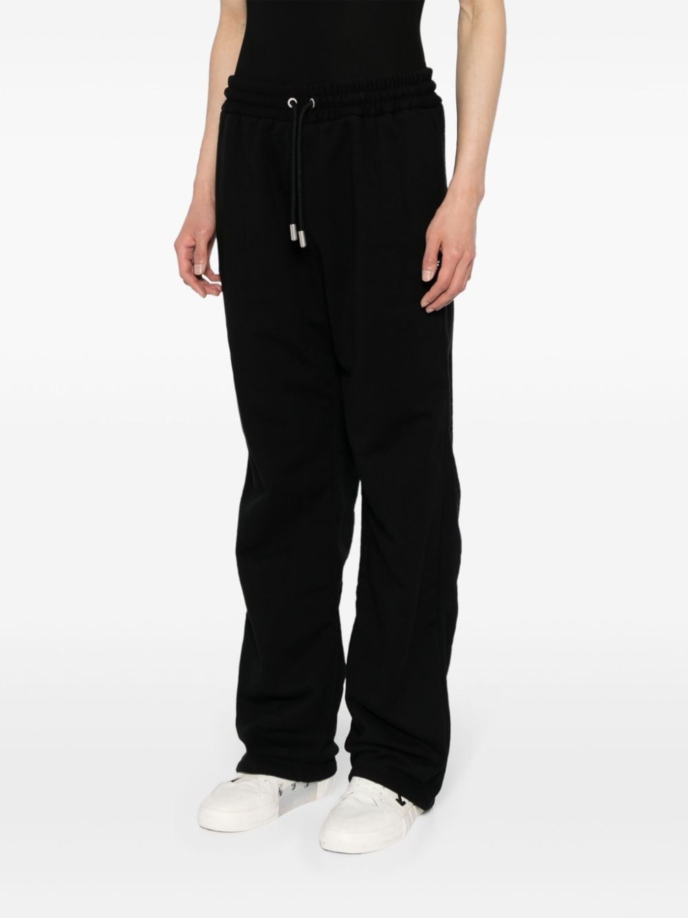 Diag-stripe embroidered track pants - 3